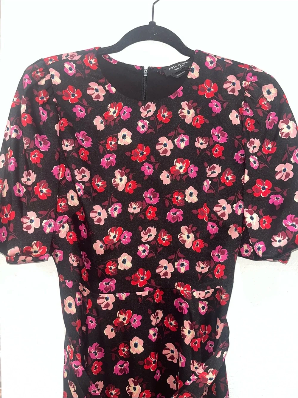 Kate Spade New York Fall Poppies Floral Matinee Belted Dress size 6 NWOT